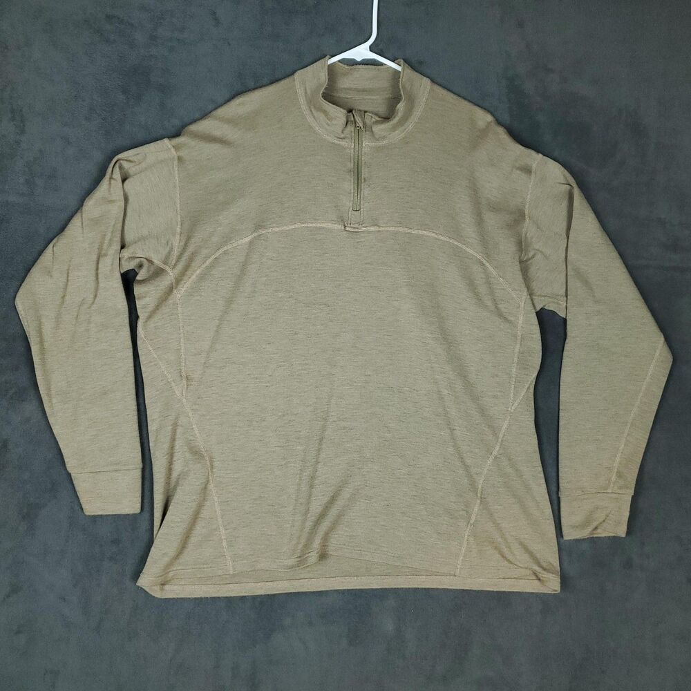 Massif Sweater Flame Resistant Mens 2XL FR 1/4 Zip Pullover Military
